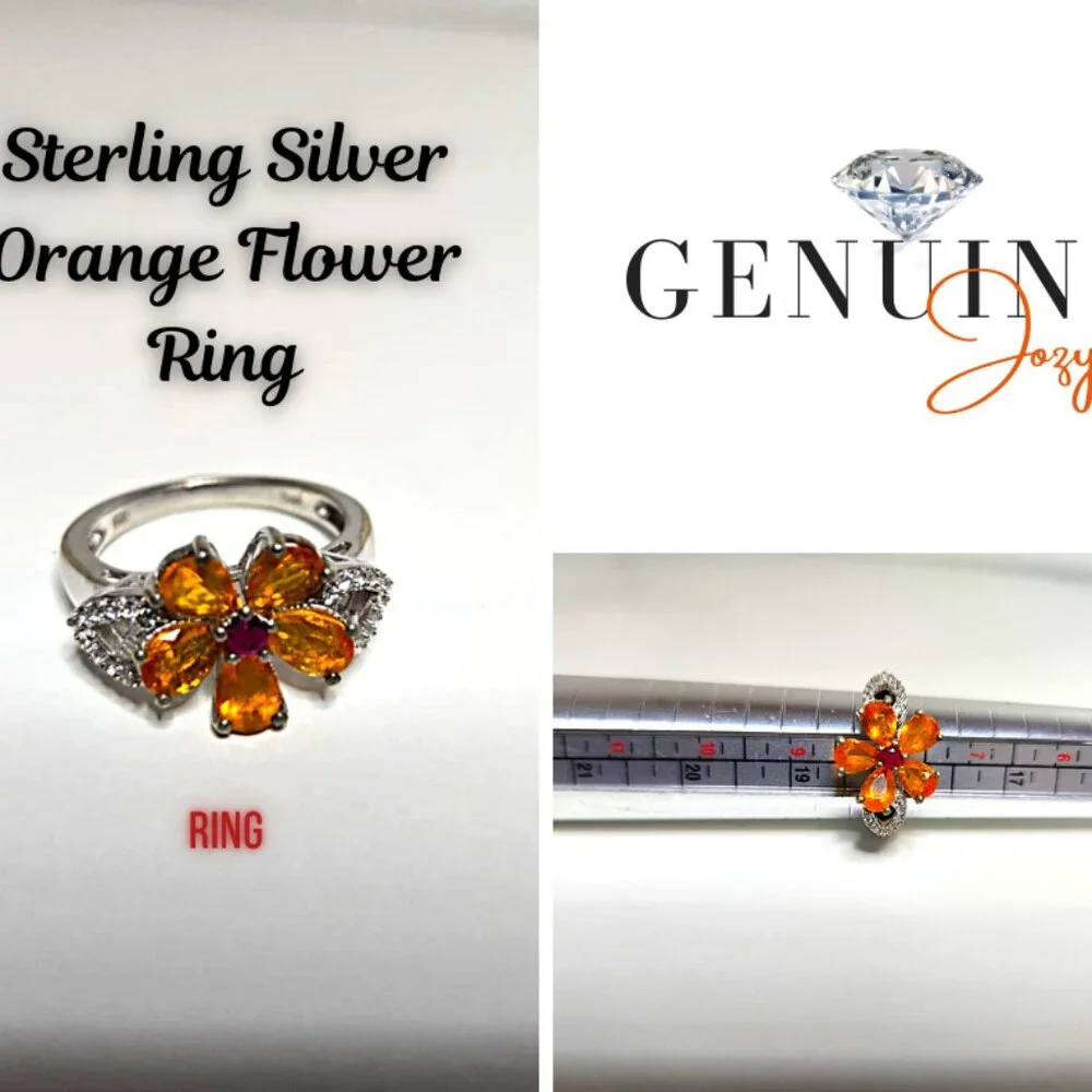 Orange Flower Ring - Picture 8 of 8